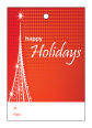 Vector Christmas Tree Vertical Rectangle To From Hang Tag